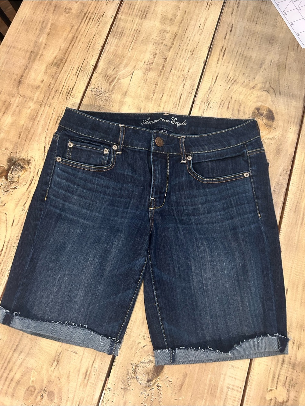 LIKE NEW!! American Eagle Outfitters Dark Wash Denim Bermuda Shorts